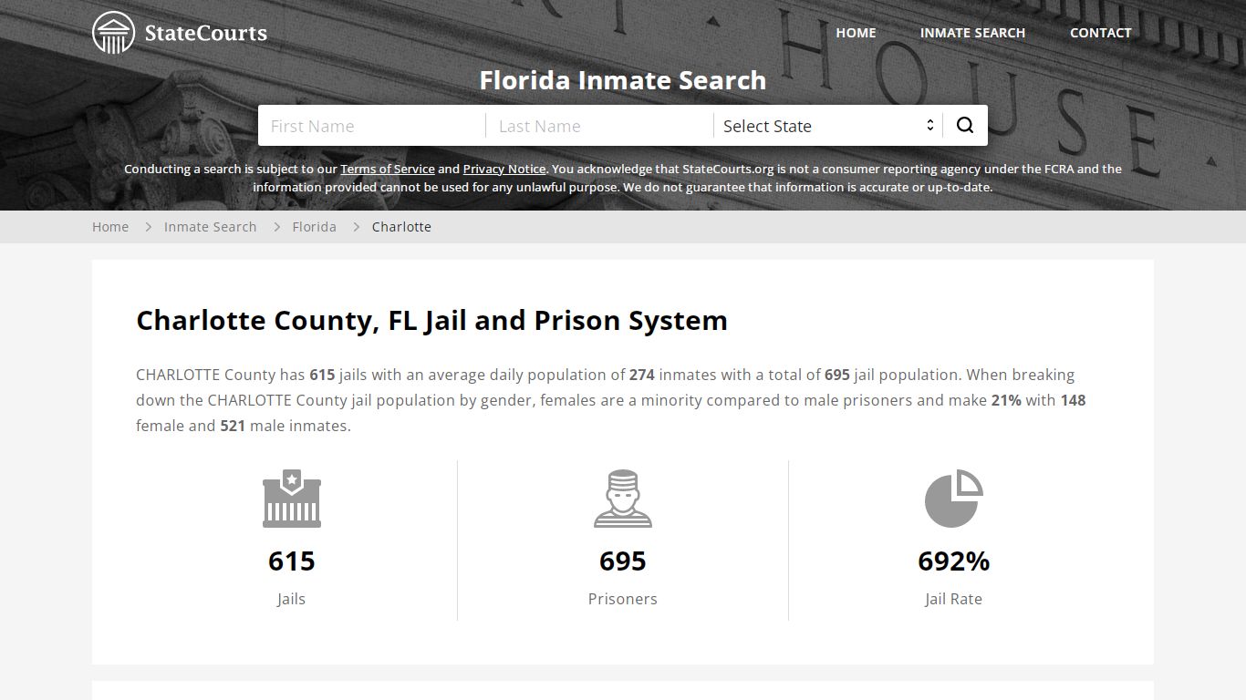Charlotte County, FL Inmate Search - StateCourts