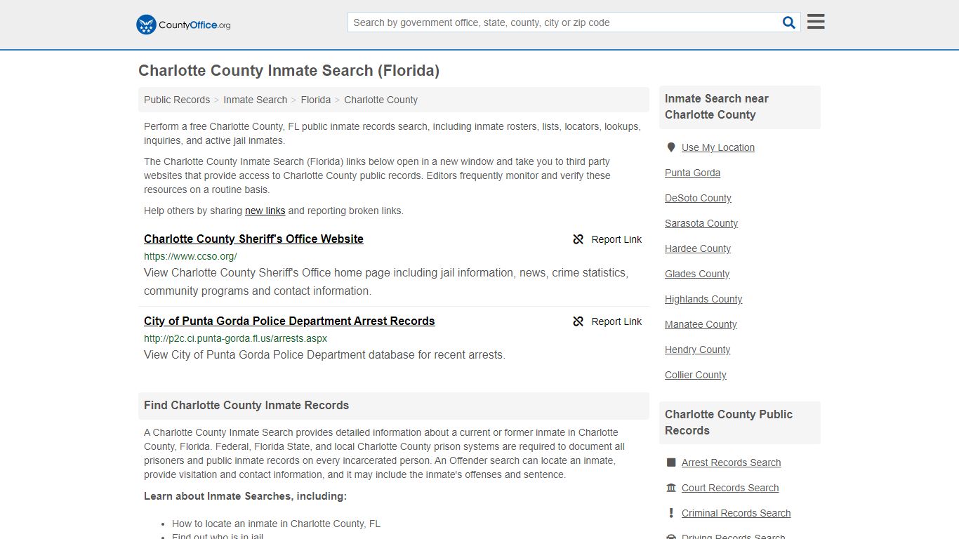 Inmate Search - Charlotte County, FL (Inmate Rosters ...