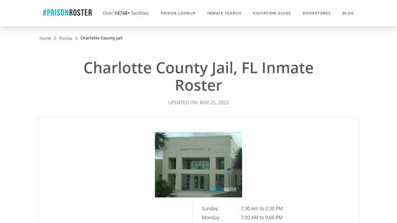 Charlotte County Jail, FL Inmate Roster - Inmate Locator