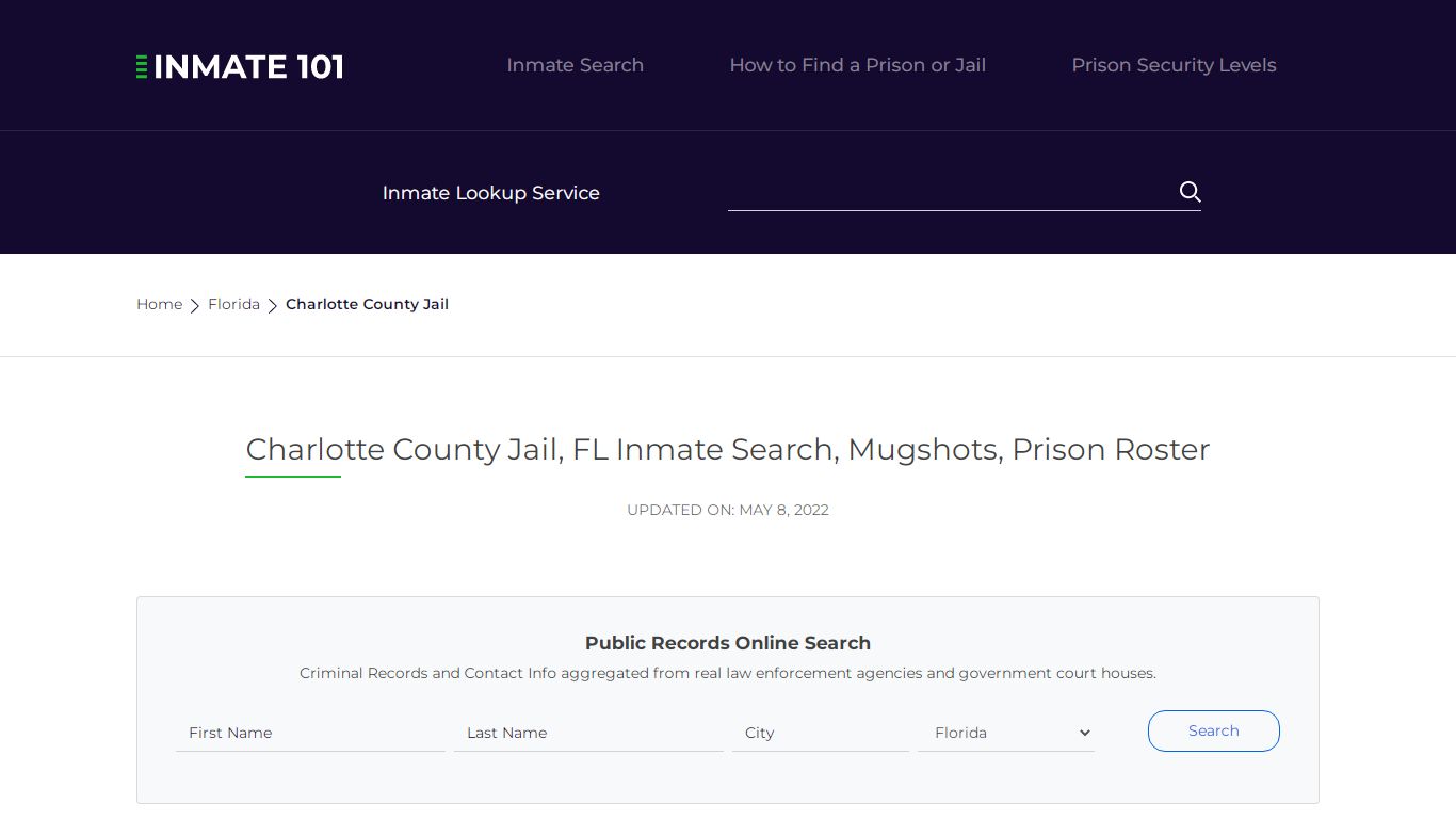Charlotte County Jail, FL Inmate Search, Mugshots, Prison ...